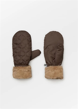 Makara puff mittens Roast Brown Becksøndergaard 